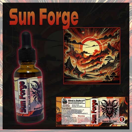 Sun Forge Beard Oil | Summer Vigor | Bleat'n Suds